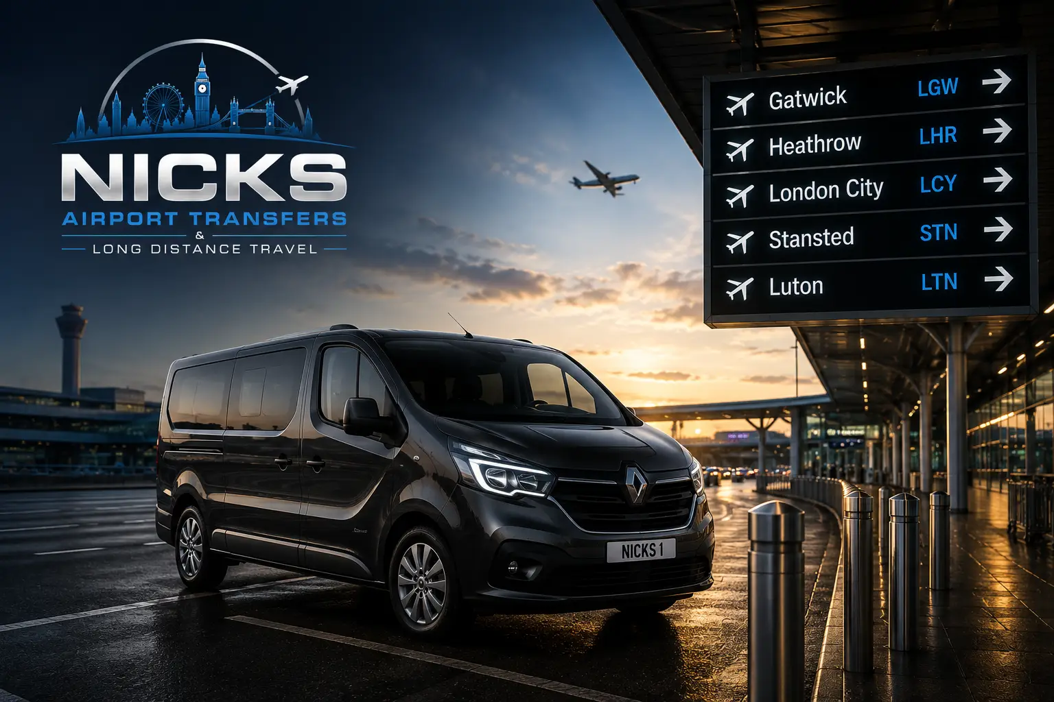 Nick's Airport Transfers private airport travel in Canterbury and East Kent